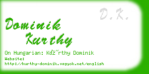 dominik kurthy business card